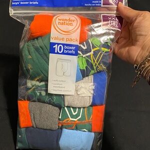 NEW Wonder Nation Husky boys boxer briefs 9 Pack - Orange, Green, Blue, Gray